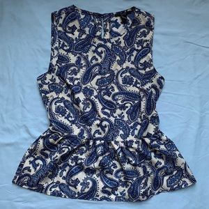 Paisley peplum blouse